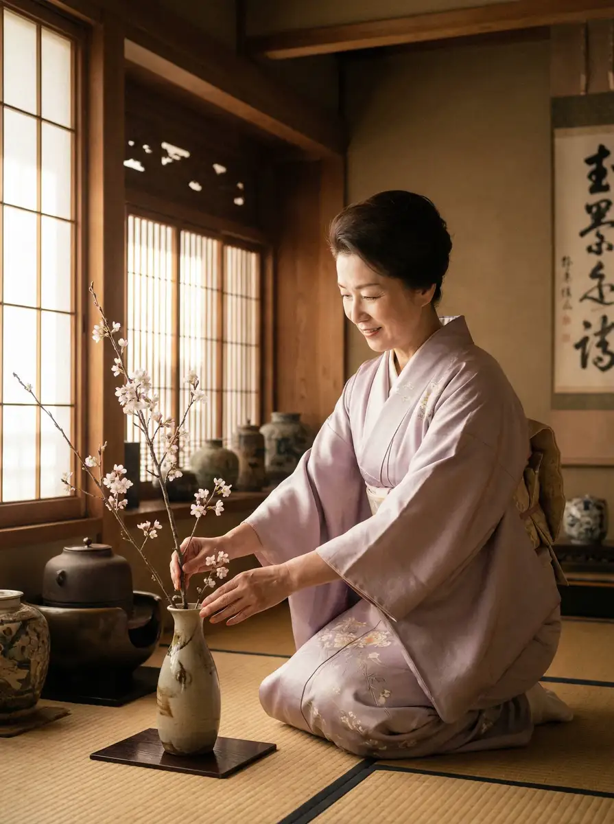 一位优雅的 小宝探花 - 精彩片段推荐，查看更多精彩内容 在和室中插花